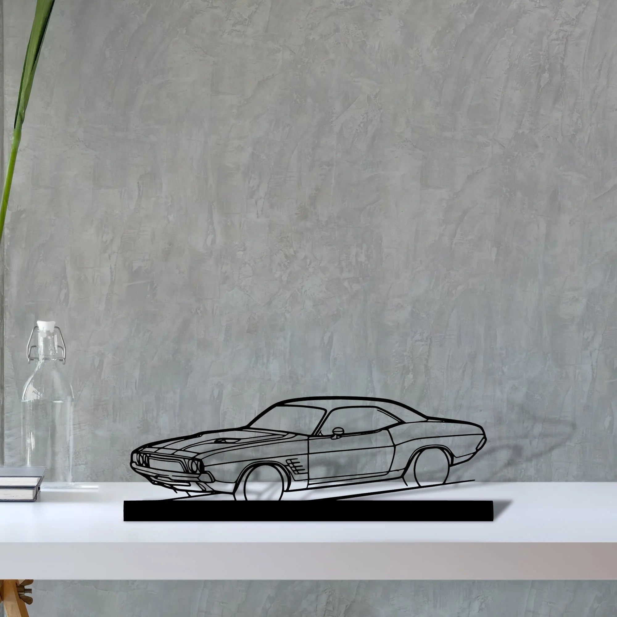 challenger-1972 Silhouette Metal Art Stand - Aero Silhouette