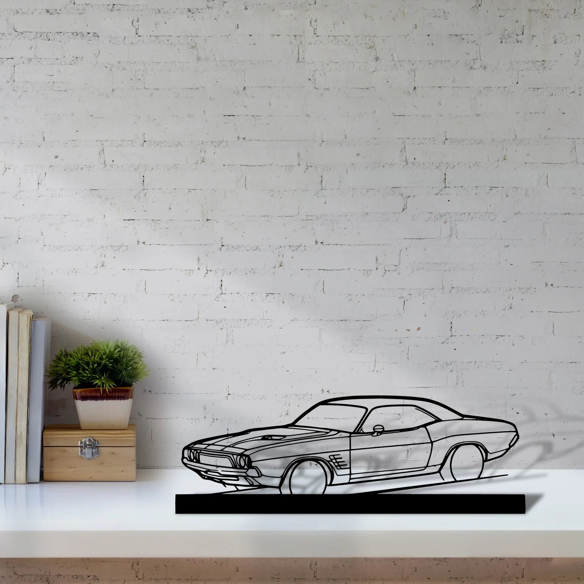 challenger-1972 Silhouette Metal Art Stand - Aero Silhouette
