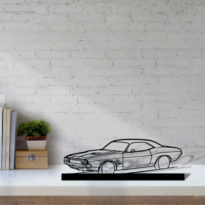 challenger-1972 Silhouette Metal Art Stand - Aero Silhouette