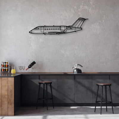 Challenger 604 Classic Aircraft Silhouette Metal Wall Art - Aviation Hangar Decor