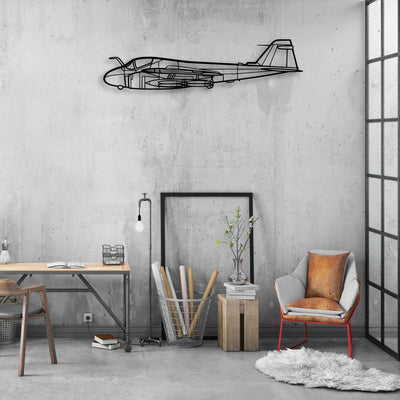 Cherokee PA-28 140 2 Classic Aircraft Silhouette Metal Wall Art - Aviation Hangar Decor