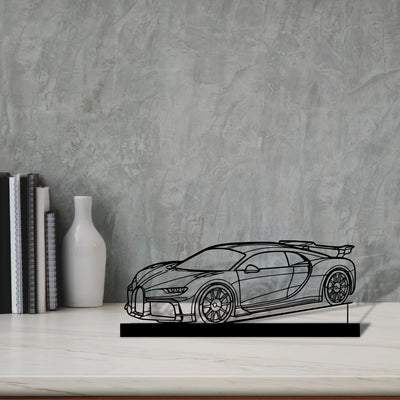 chiron-pur-sport-2021 Silhouette Metal Art Stand - Aero Silhouette