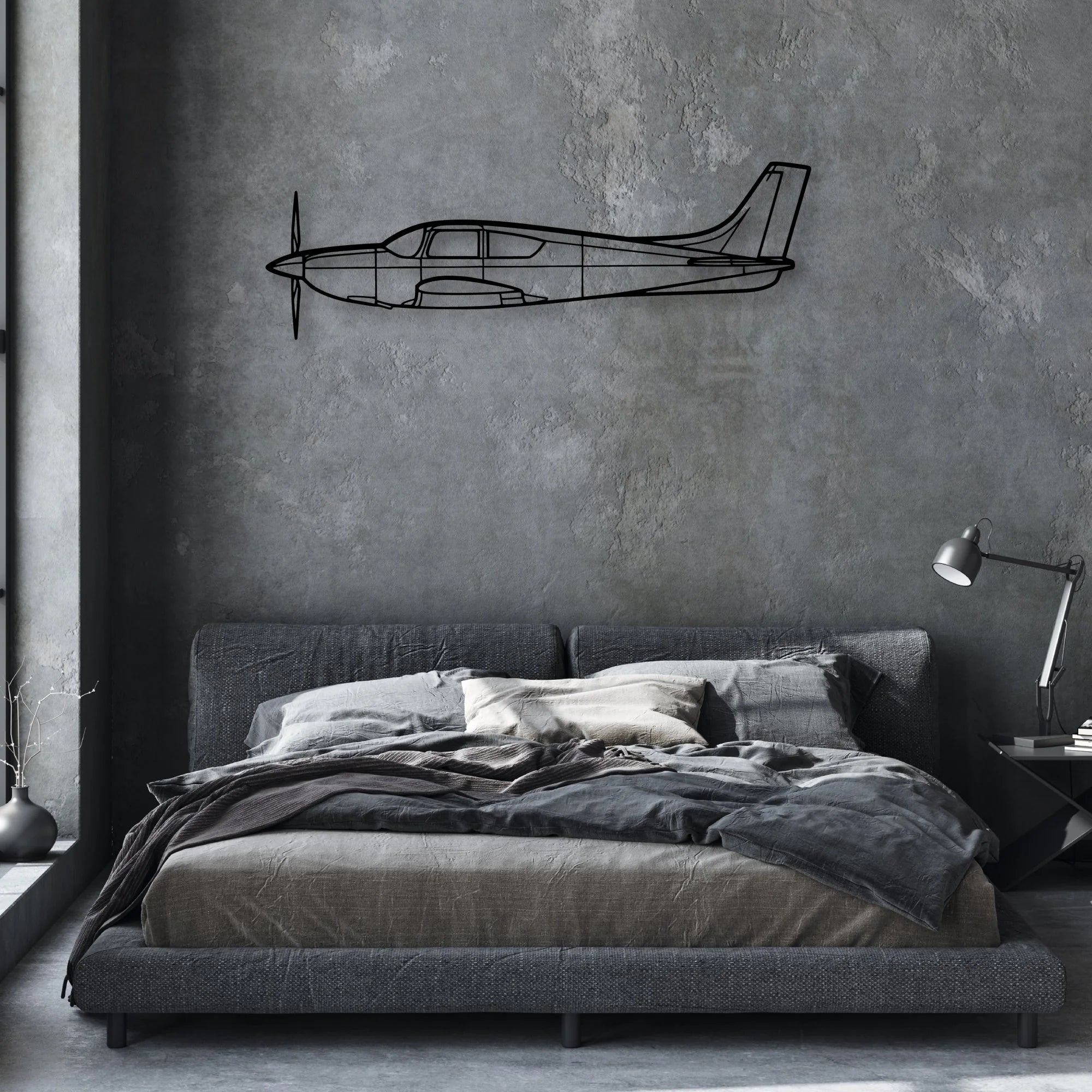 Citabria 2 Classic Aircraft Silhouette Metal Wall Art - Aviation Hangar Decor