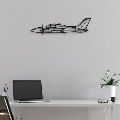 Citation M2 Classic Aircraft Silhouette Metal Wall Art - Aviation Hangar Decor
