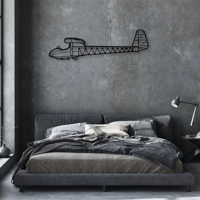 Citation Mustang Classic Aircraft Silhouette Metal Wall Art - Aviation Hangar Decor