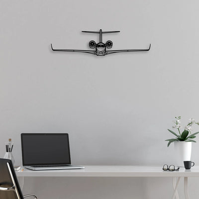 Citation X Classic Aircraft Silhouette Metal Wall Art - Aviation Hangar Decor