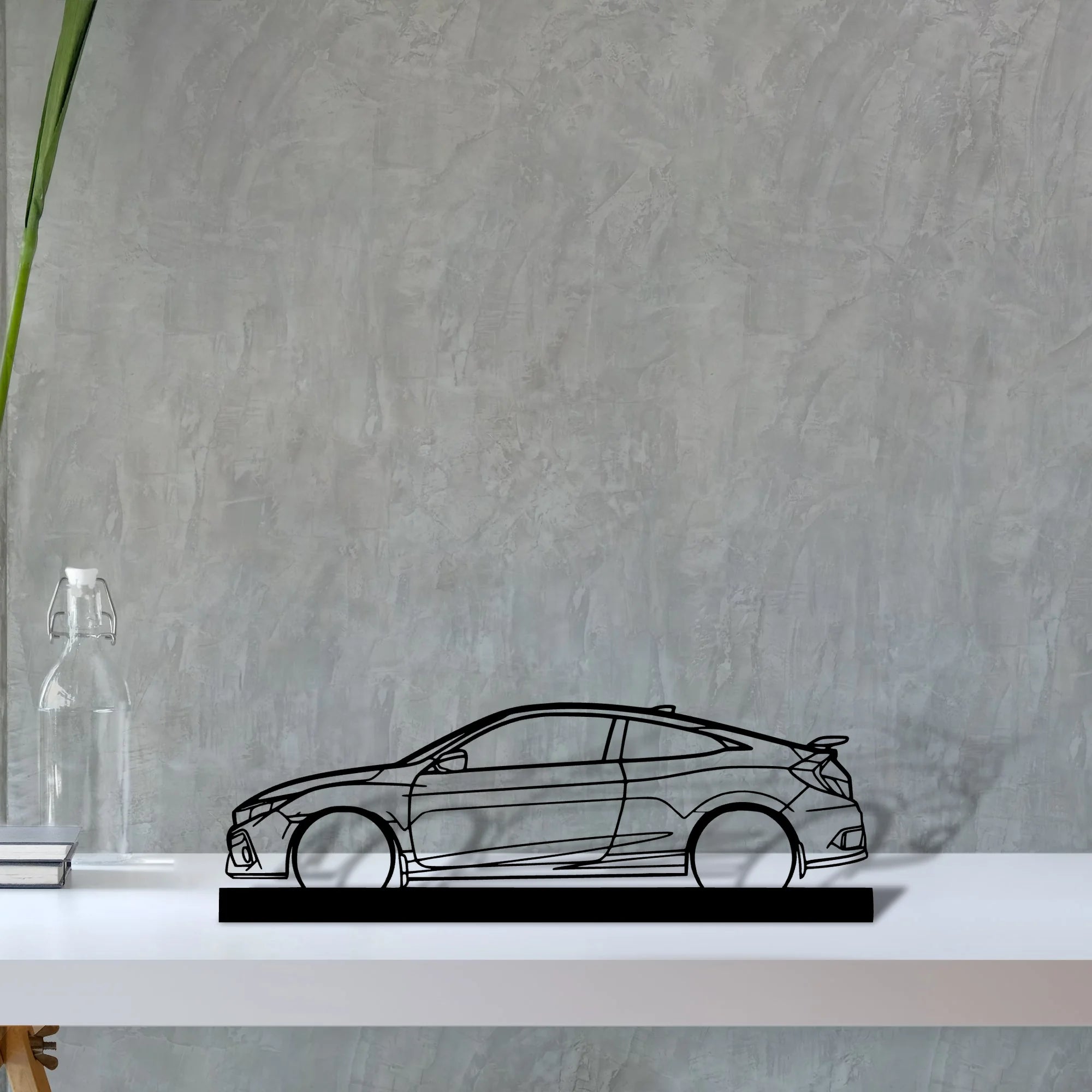 civic-si-coupe Silhouette Metal Art Stand - Aero Silhouette