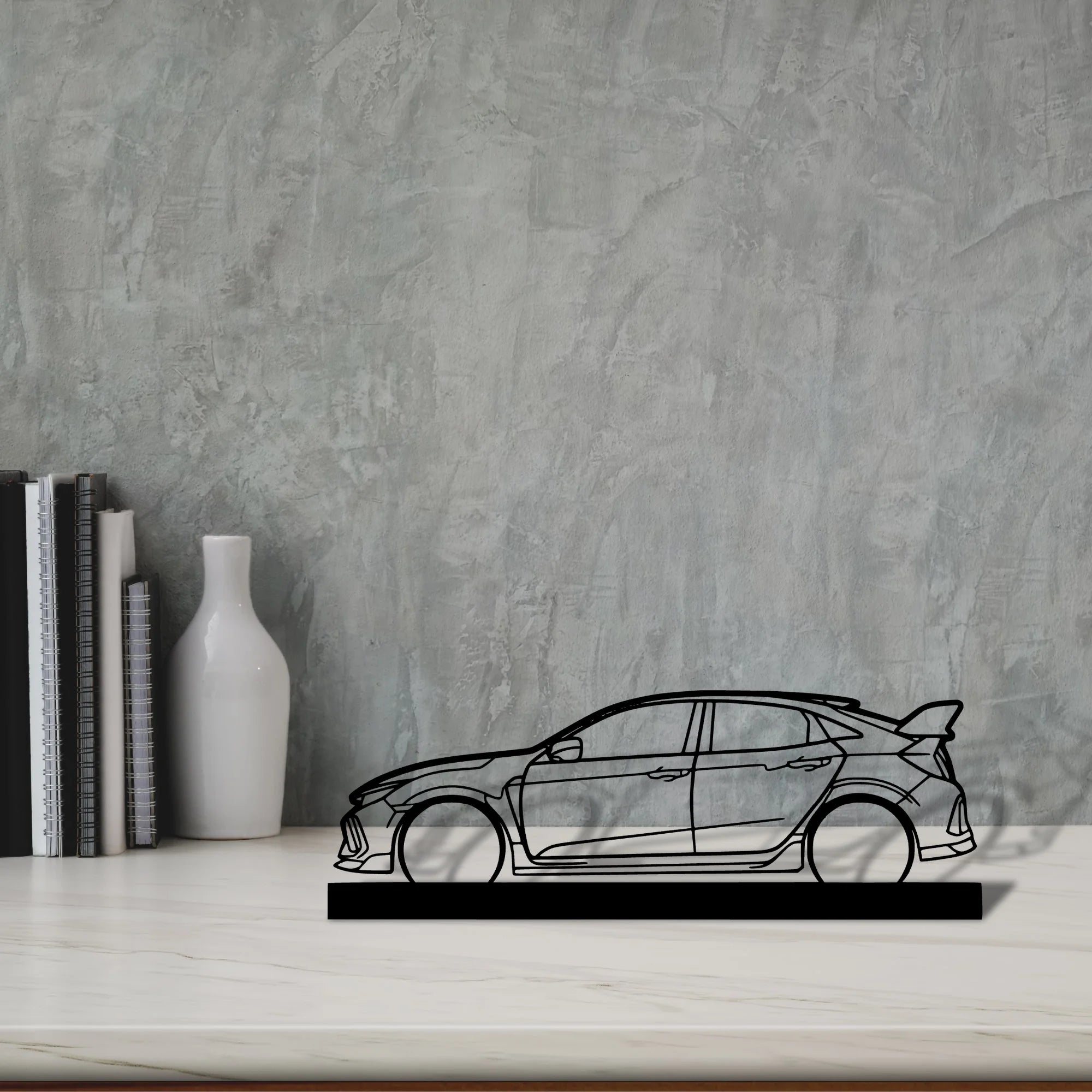 civic-type-r-fk8 Silhouette Metal Art Stand - Aero Silhouette