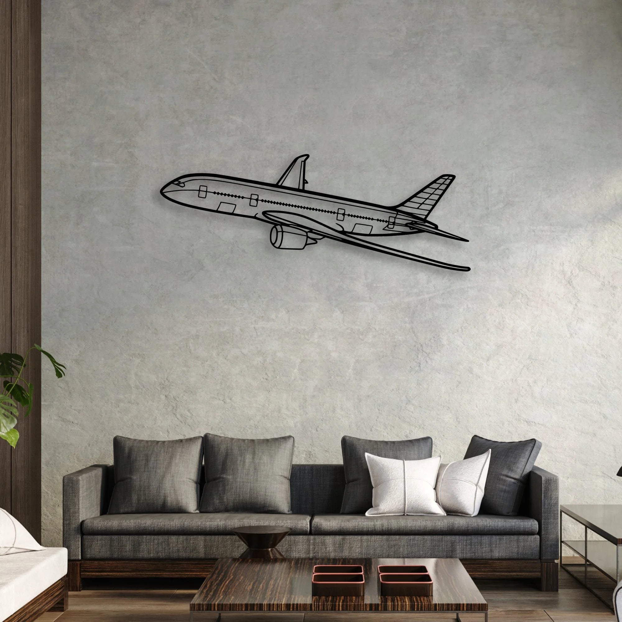 CJ3 4 Classic Aircraft Silhouette Metal Wall Art - Aviation Hangar Decor