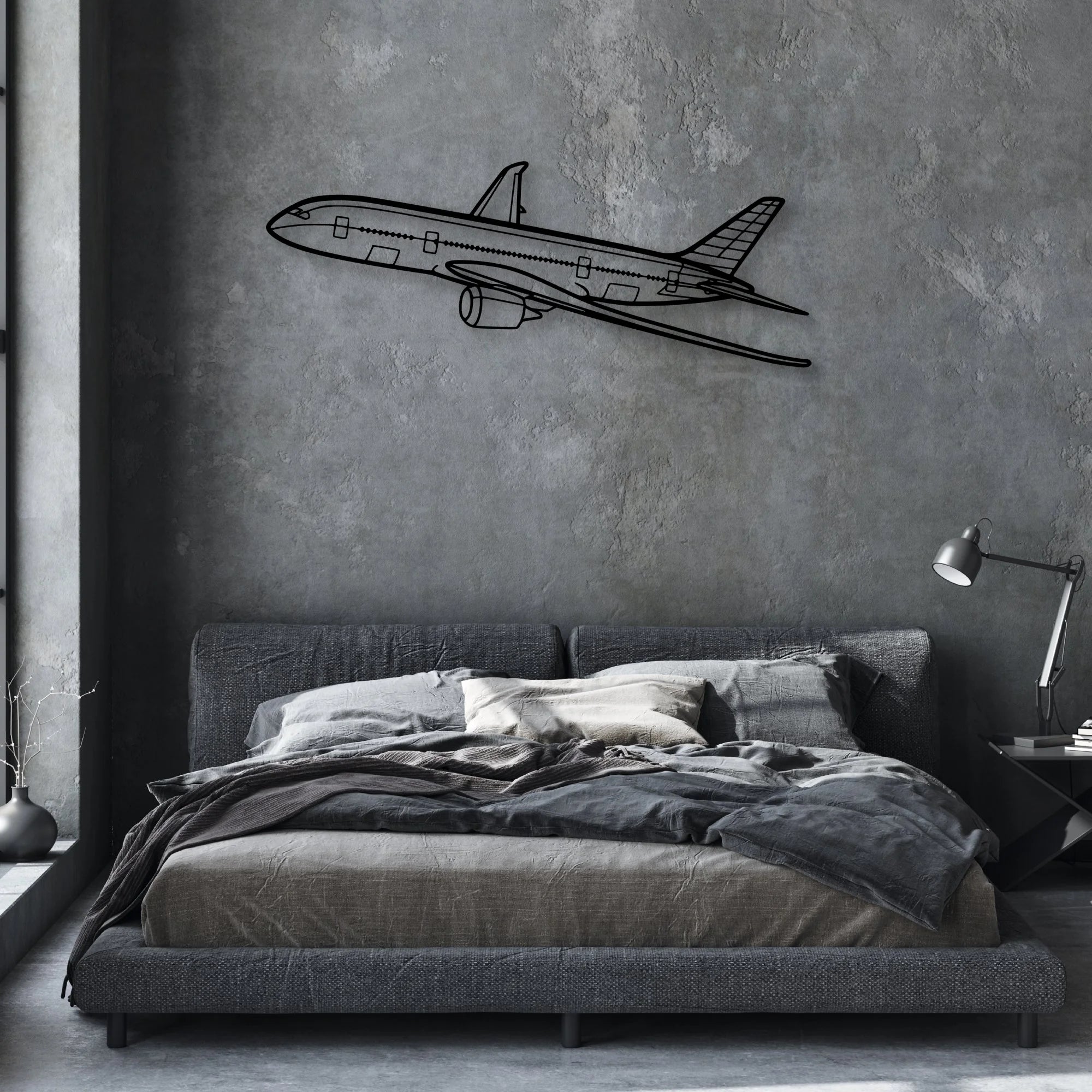 CJ3 4 Classic Aircraft Silhouette Metal Wall Art - Aviation Hangar Decor