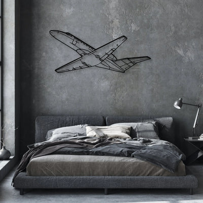 CJ3 Classic Aircraft Silhouette Metal Wall Art - Aviation Hangar Decor