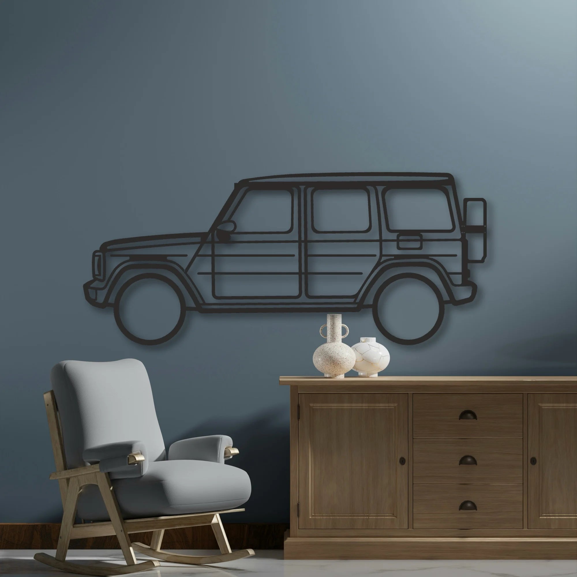 Class G Classic Silhouette Metal Wall Art - Automotive Garage Decor