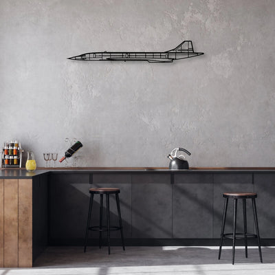 Concorde Classic Aircraft Silhouette Metal Wall Art - Aviation Hangar Decor