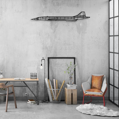 Concorde Classic Aircraft Silhouette Metal Wall Art - Aviation Hangar Decor