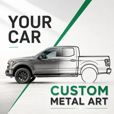 Your Custom Car Silhouette Metal Wall Art Service