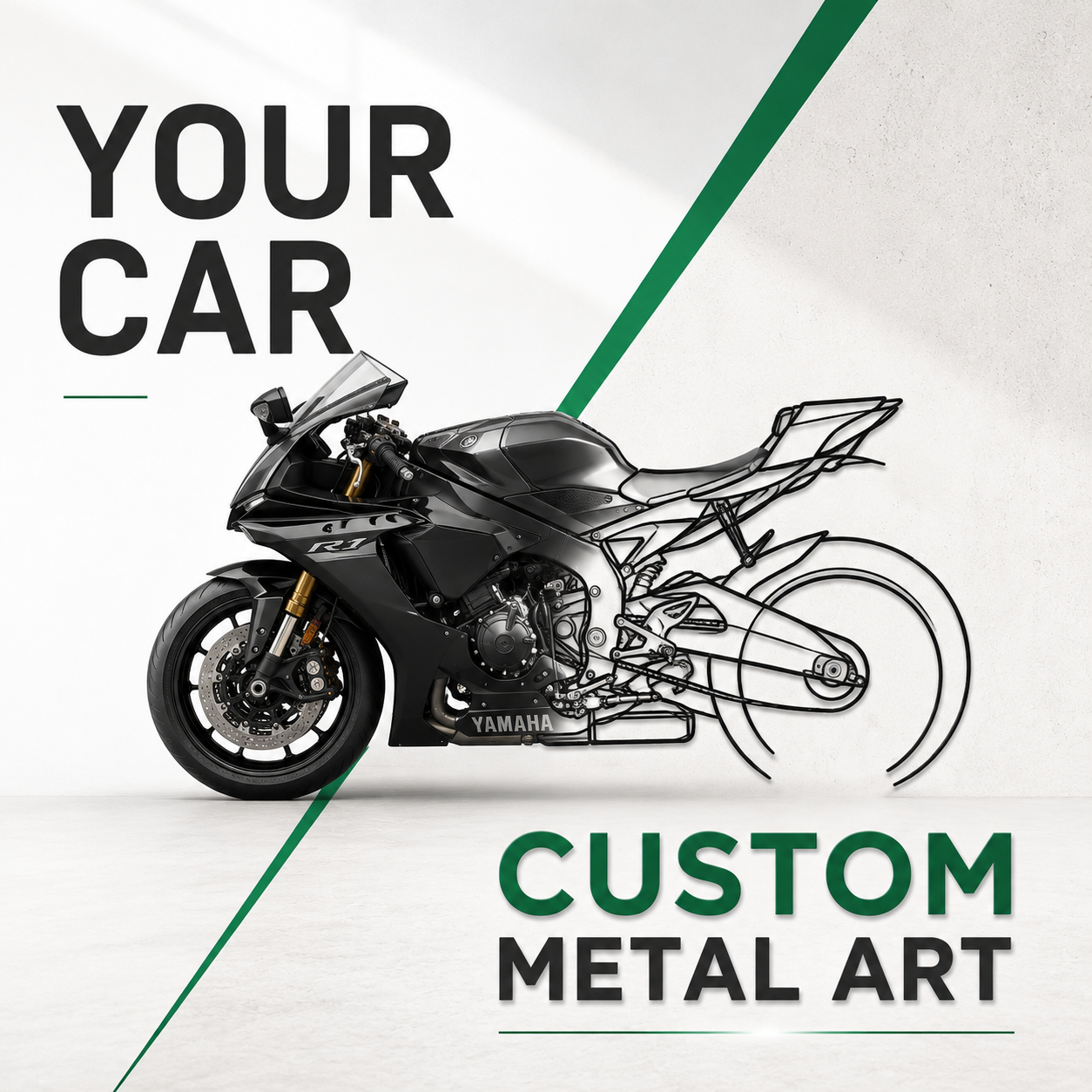 Your Custom Bike Silhouette Metal Wall Art Service