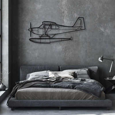 Dauphin AS365N3 Classic Aircraft Silhouette Metal Wall Art - Aviation Hangar Decor