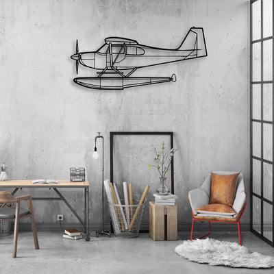 Dauphin AS365N3 Classic Aircraft Silhouette Metal Wall Art - Aviation Hangar Decor