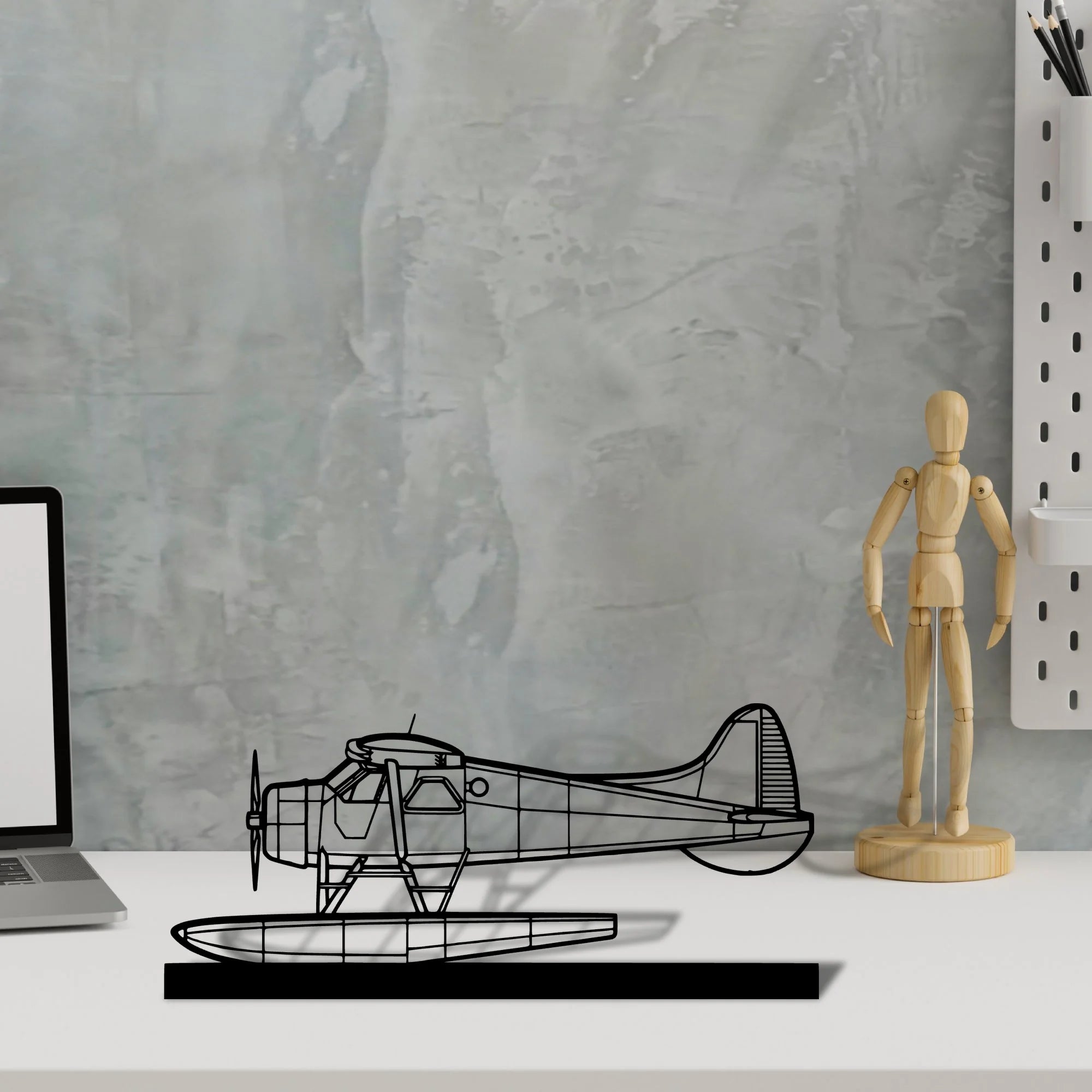 de-havilland-beaver-2 Silhouette Metal Art Stand - Aero Silhouette