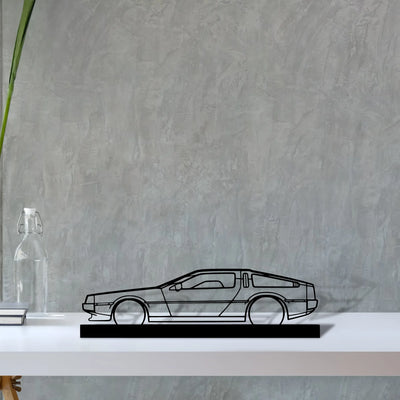 delorean Silhouette Metal Art Stand - Aero Silhouette