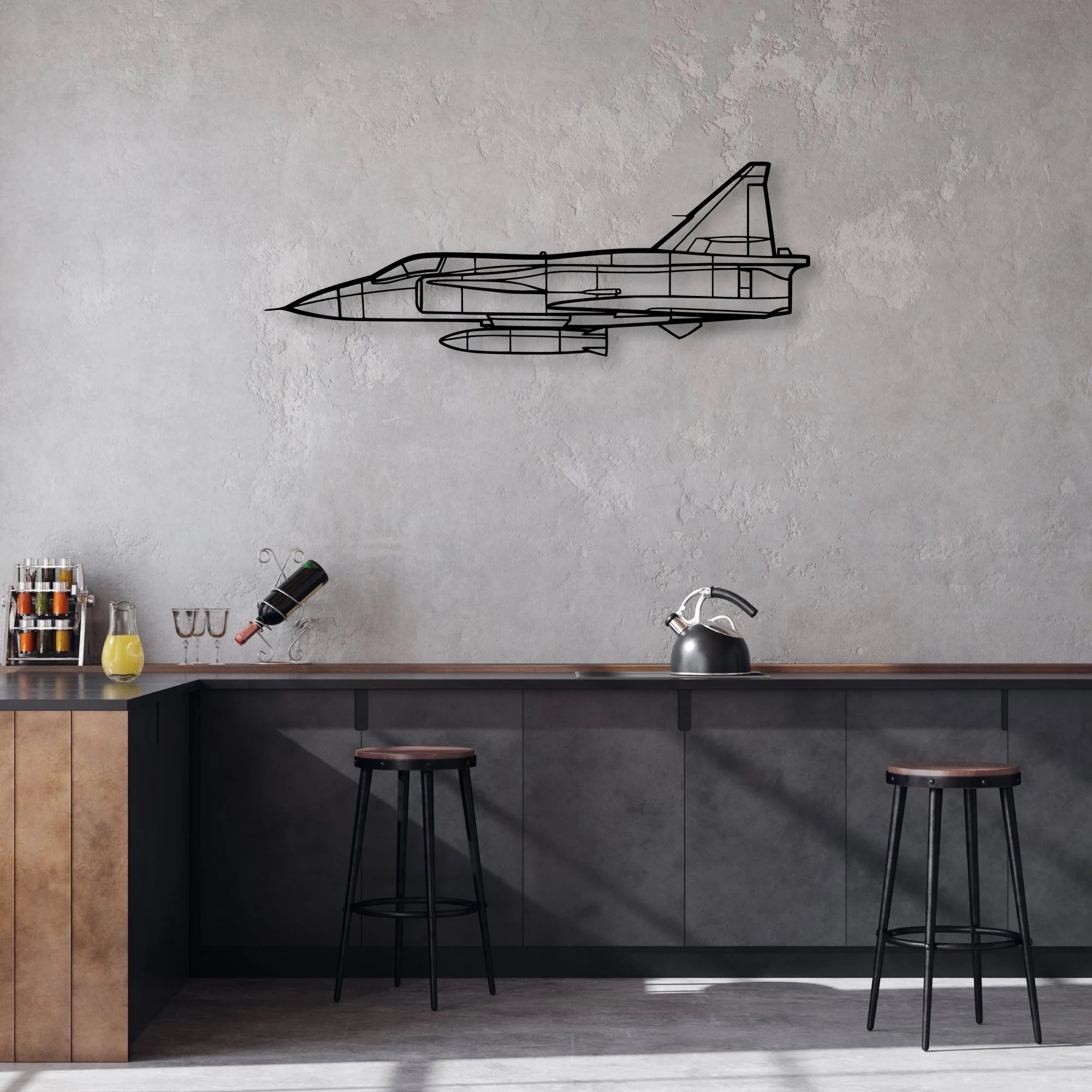 DHC-2 MK I Classic Aircraft Silhouette Metal Wall Art - Aviation Hangar Decor