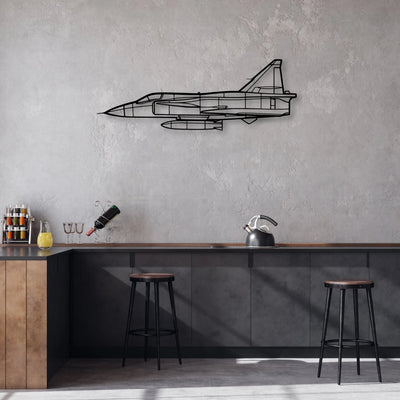 DHC-2 MK I Classic Aircraft Silhouette Metal Wall Art - Aviation Hangar Decor