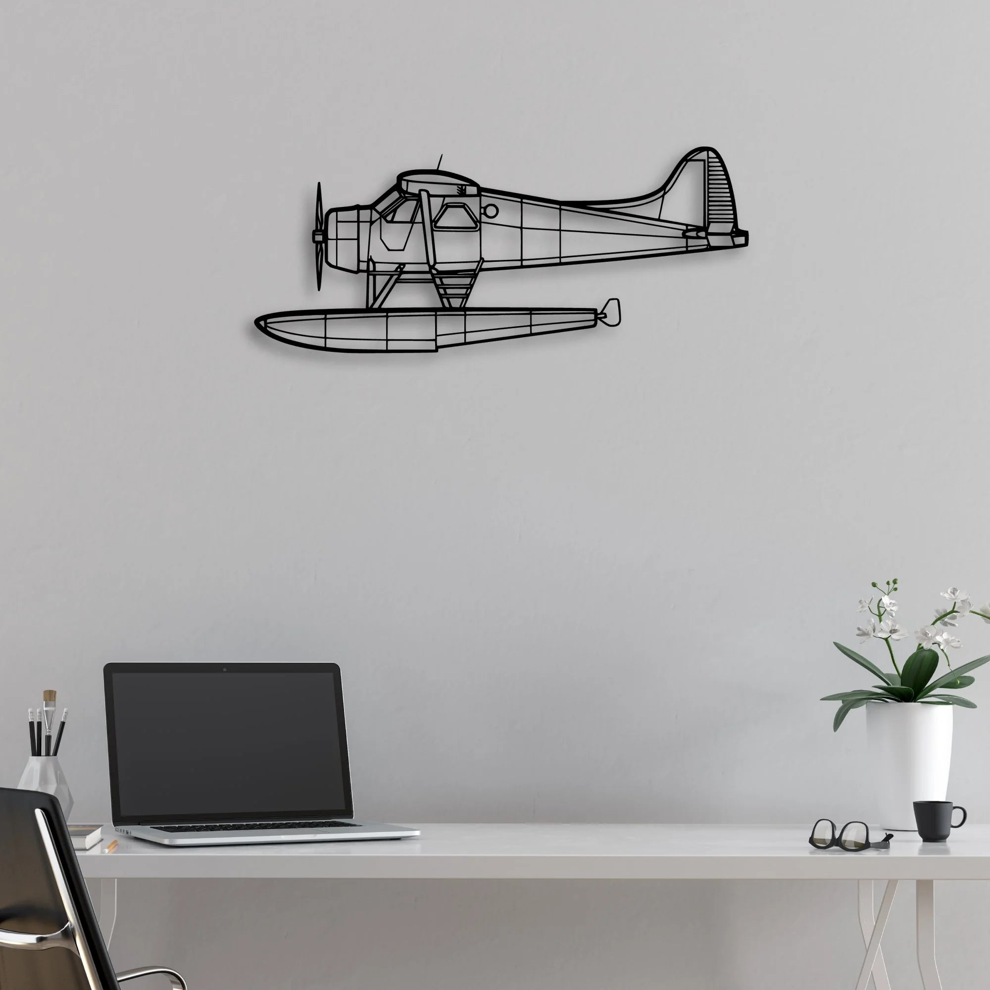 Douglas MD-11 Classic Aircraft Silhouette Metal Wall Art - Aviation Hangar Decor