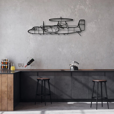 Dragonfly C Classic Aircraft Silhouette Metal Wall Art - Aviation Hangar Decor