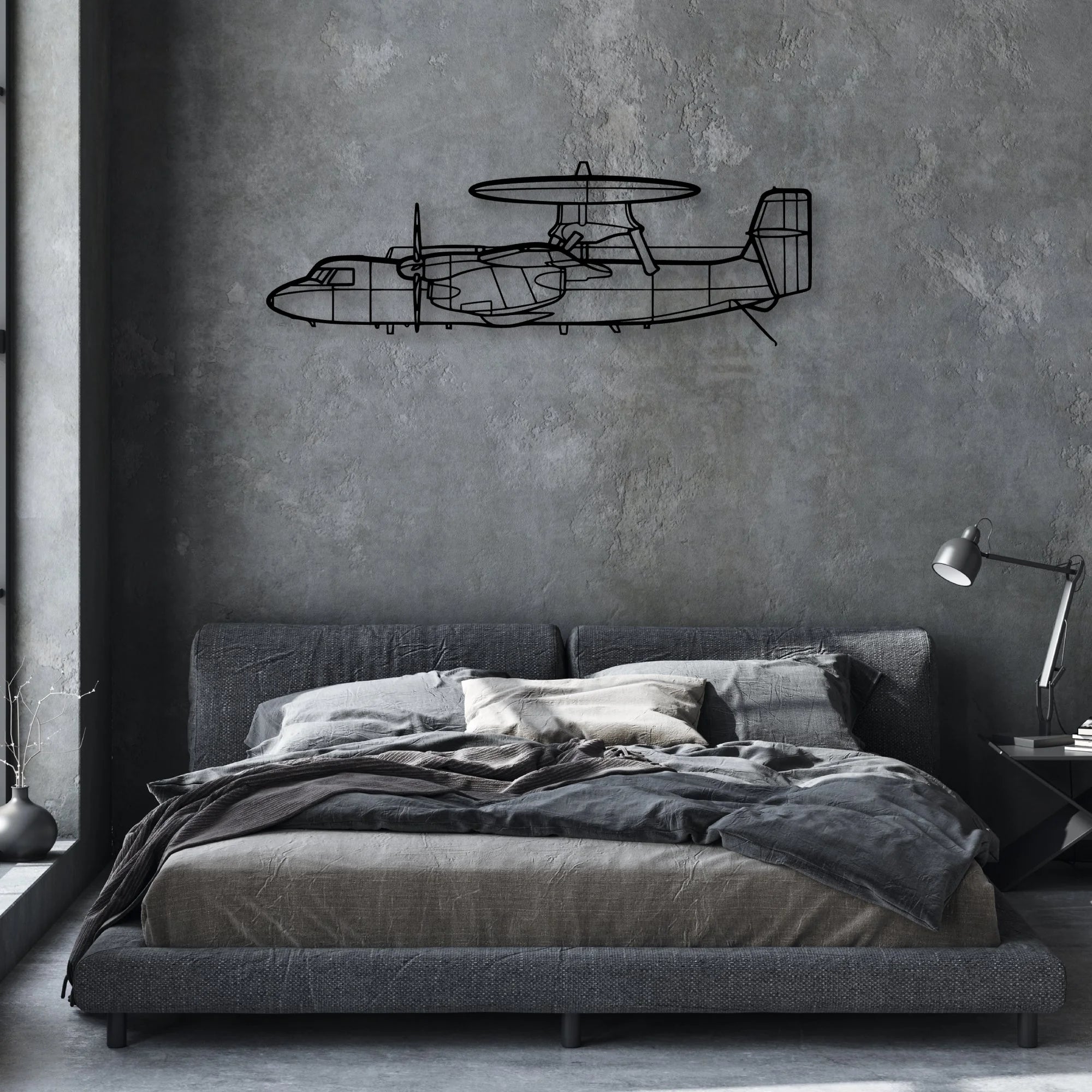 Dragonfly C Classic Aircraft Silhouette Metal Wall Art - Aviation Hangar Decor