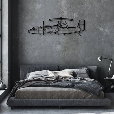 Dragonfly C Classic Aircraft Silhouette Metal Wall Art - Aviation Hangar Decor