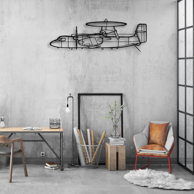 Dragonfly C Classic Aircraft Silhouette Metal Wall Art - Aviation Hangar Decor