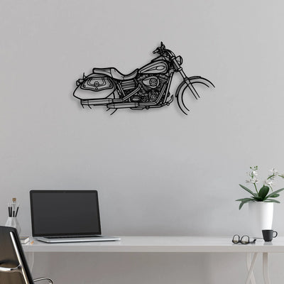 Dyna Low Rider 2008 Classic Motorcycle Silhouette Metal Wall Art - Moto Garage Decor