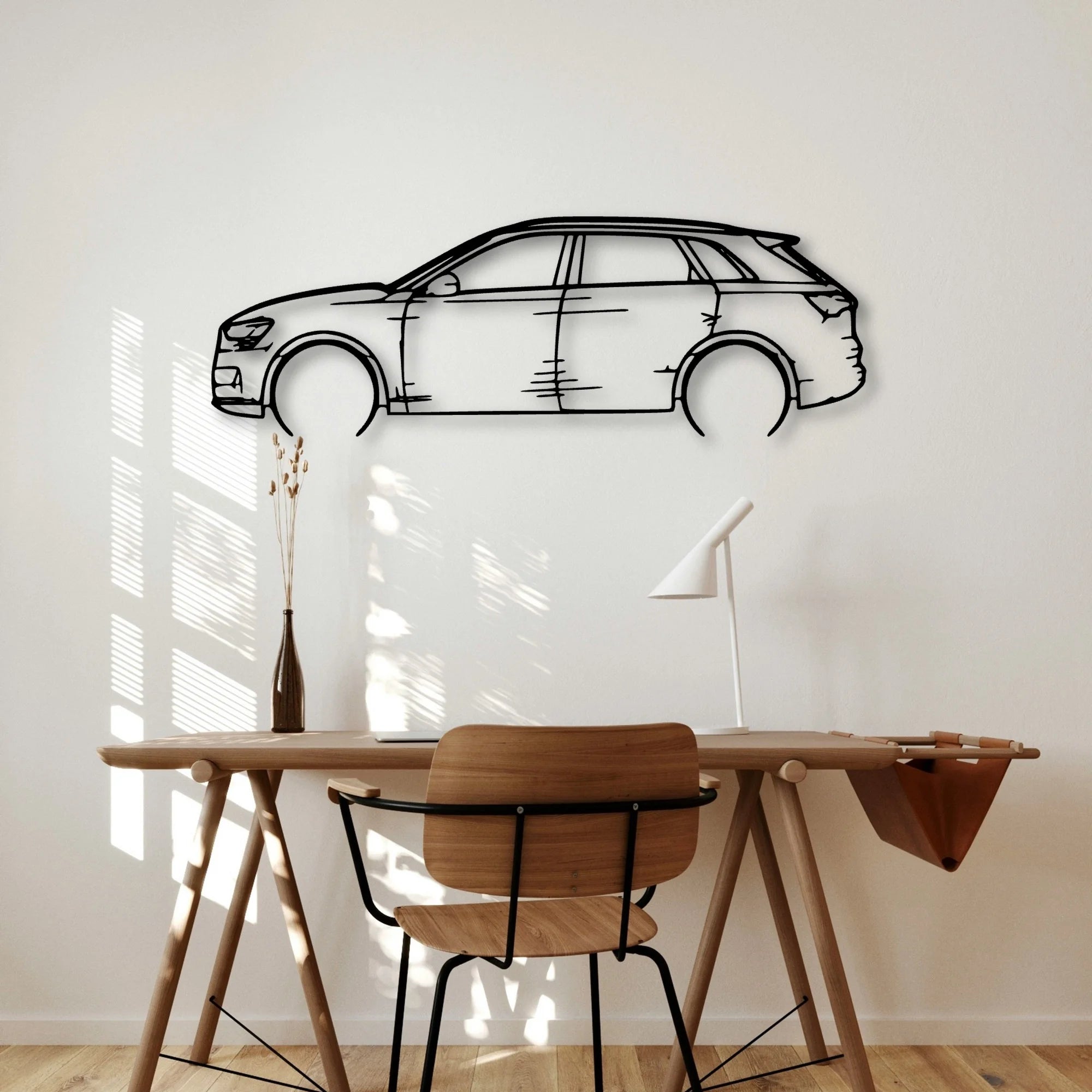 E Tron 2022 Classic Silhouette Metal Wall Art - Automotive Garage Decor