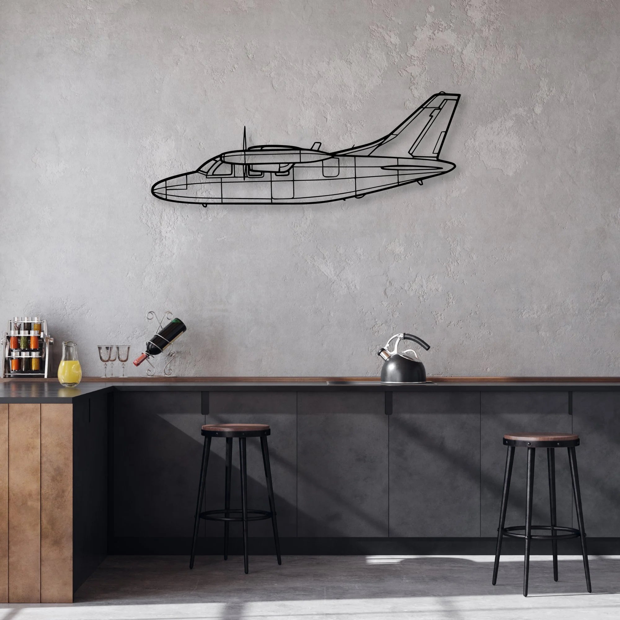 EA-18G Classic Aircraft Silhouette Metal Wall Art - Aviation Hangar Decor