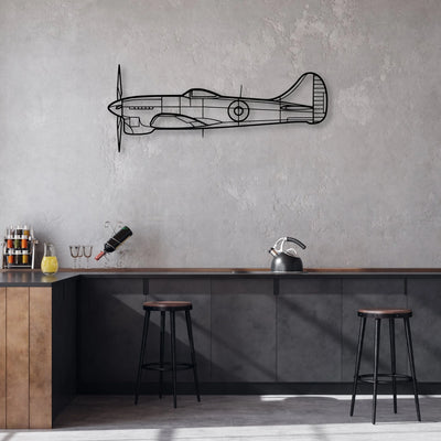 Eagle Classic Aircraft Silhouette Metal Wall Art - Aviation Hangar Decor