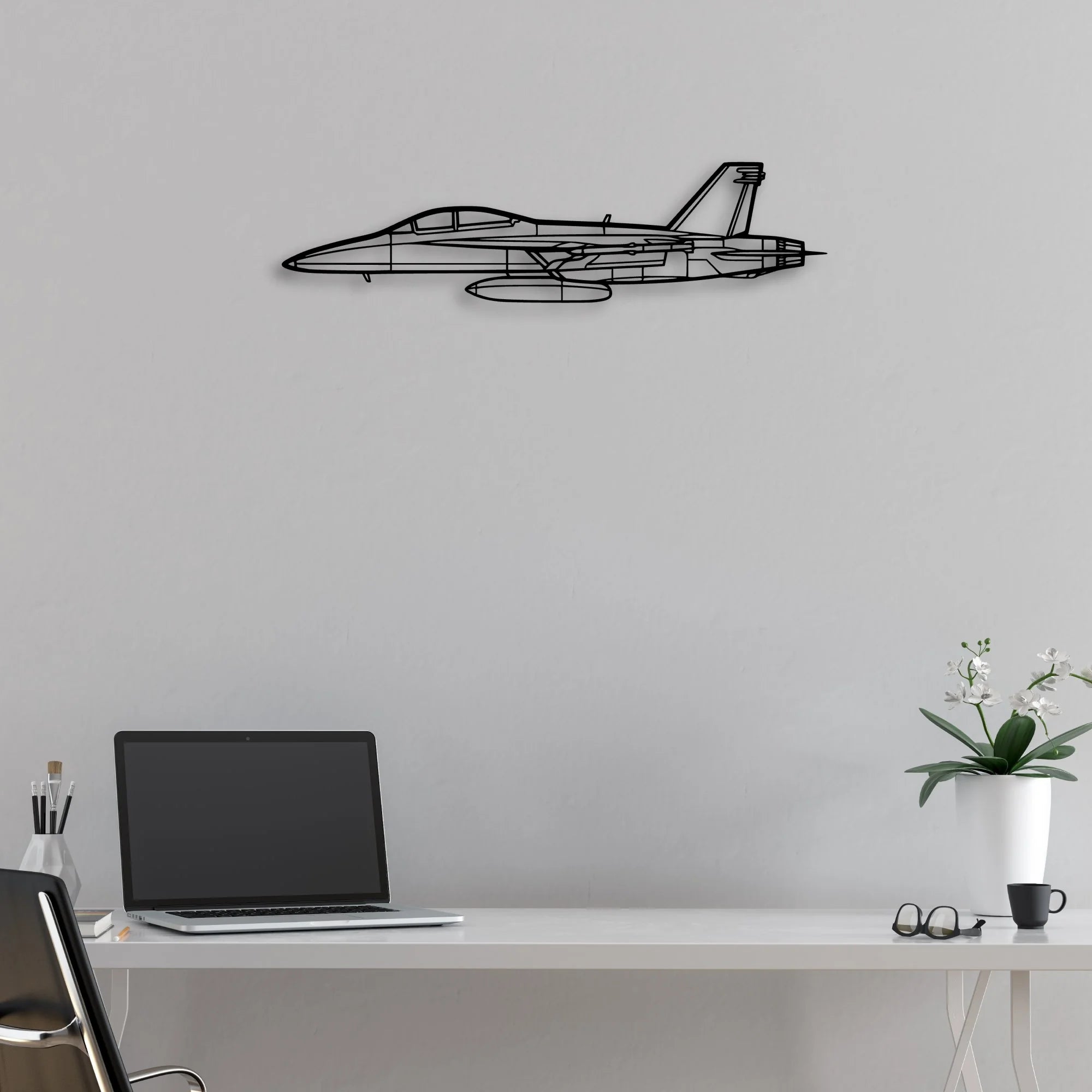 EC-130H Compass Call Classic Aircraft Silhouette Metal Wall Art - Aviation Hangar Decor