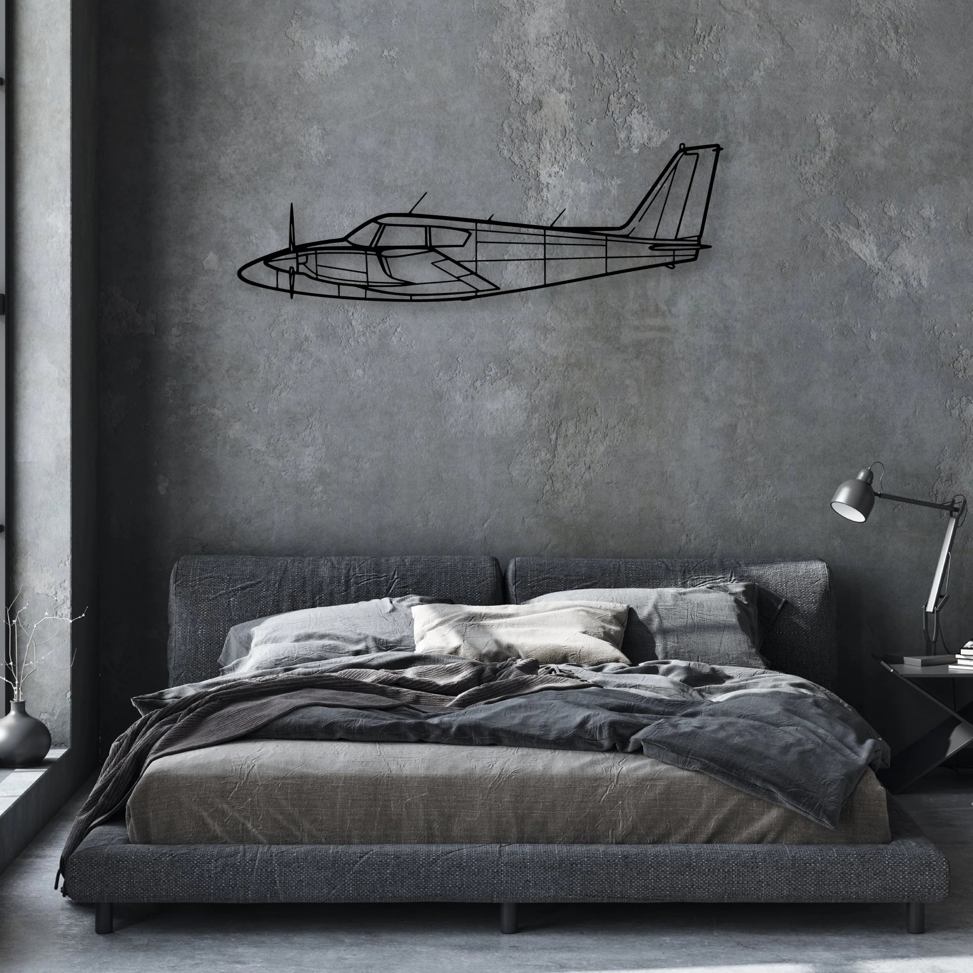 F-16A Classic Aircraft Silhouette Metal Wall Art - Aviation Hangar Decor