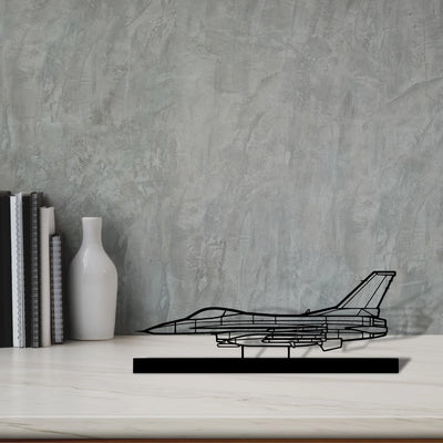 f-16c-missiles-2 Silhouette Metal Art Stand - Aero Silhouette
