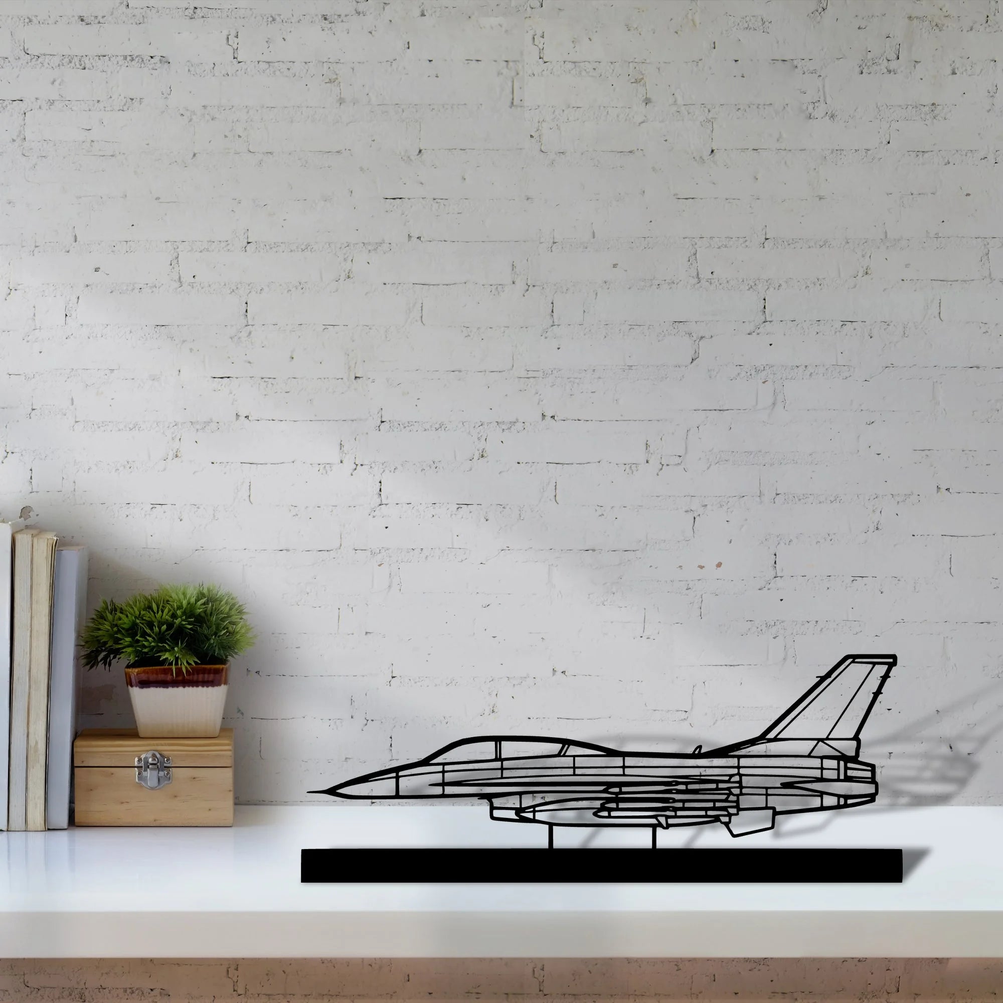 f-16d-2 Silhouette Metal Art Stand - Aero Silhouette