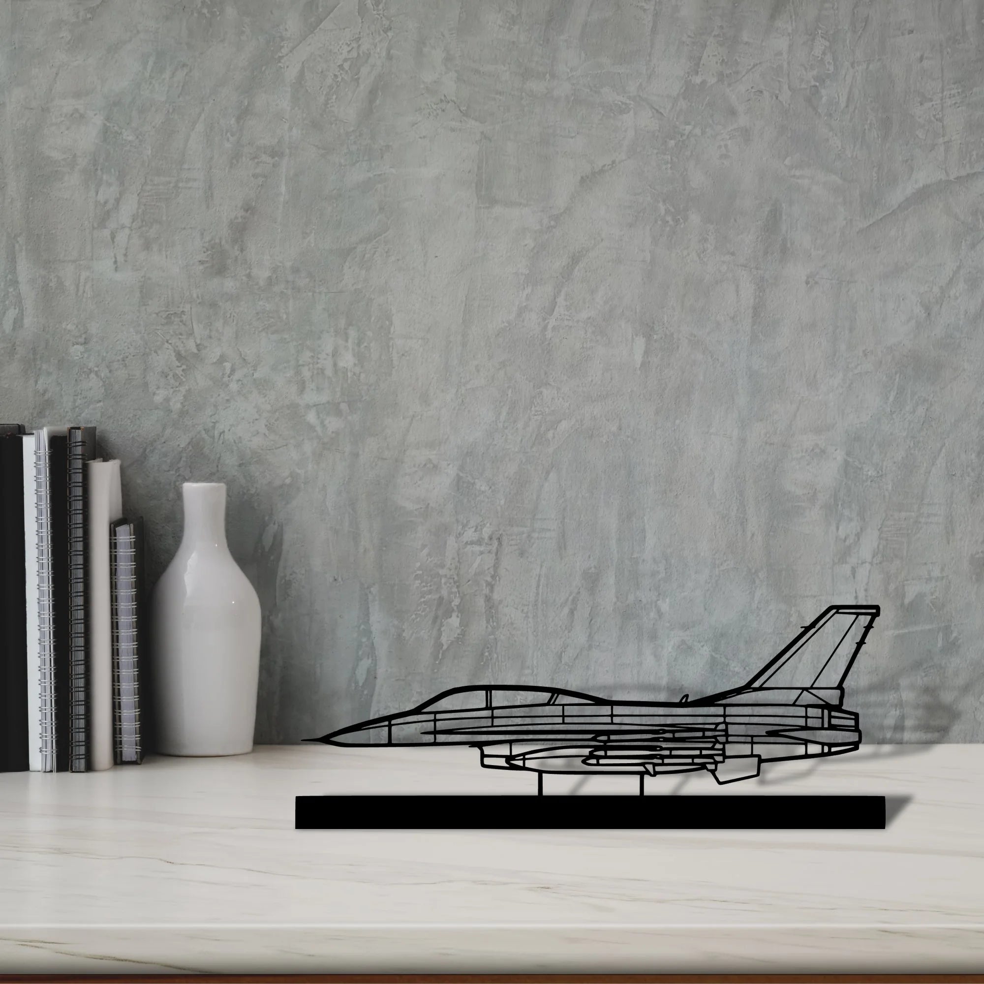 f-16d-2 Silhouette Metal Art Stand - Aero Silhouette