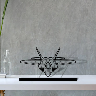 f-22-raptor-4 Silhouette Metal Art Stand - Aero Silhouette
