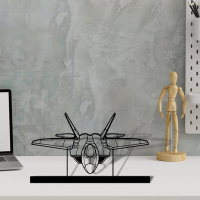 f-22-raptor-4 Silhouette Metal Art Stand - Aero Silhouette