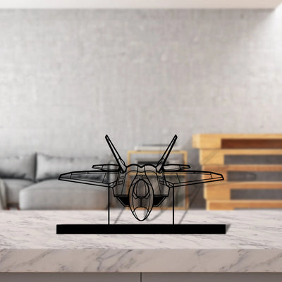 f-22-raptor-4 Silhouette Metal Art Stand - Aero Silhouette