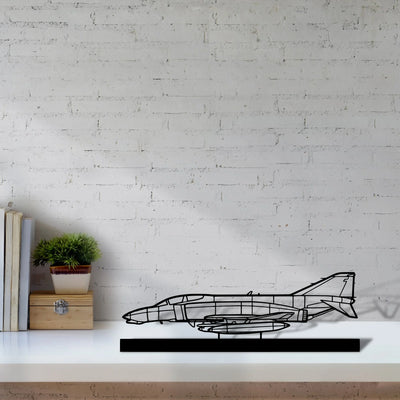 f-4b-phantom-2-navy Silhouette Metal Art Stand - Aero Silhouette