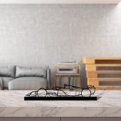 f1-2022-mercedes Silhouette Metal Art Stand - Aero Silhouette