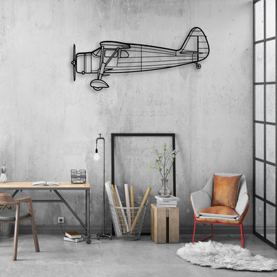 F24G 1937 Classic Aircraft Silhouette Metal Wall Art - Aviation Hangar Decor