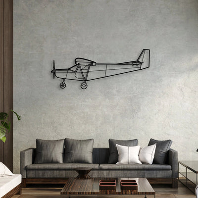 F35A Lightning LL Classic Aircraft Silhouette Metal Wall Art - Aviation Hangar Decor
