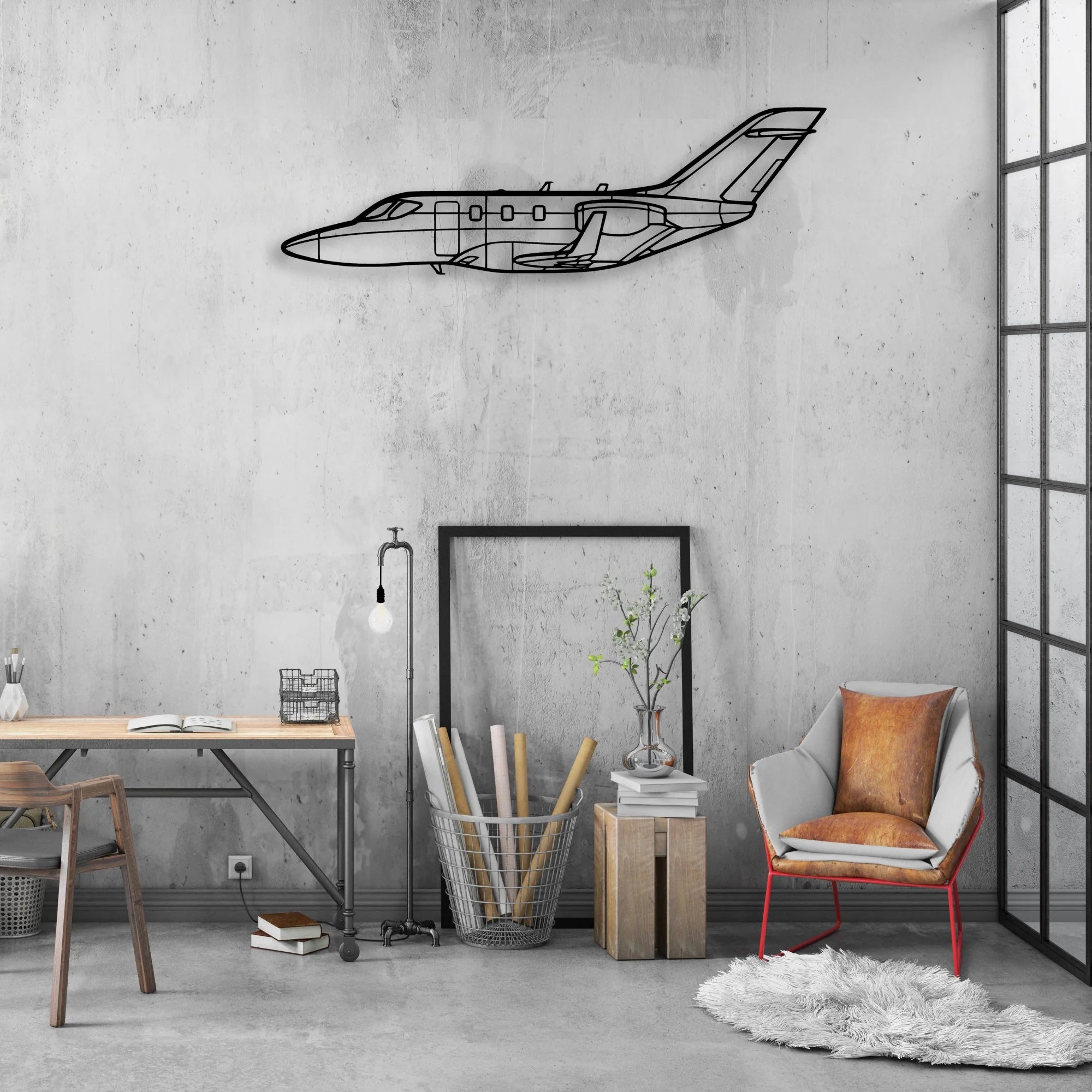 F35C Lightning LI Classic Aircraft Silhouette Metal Wall Art - Aviation Hangar Decor