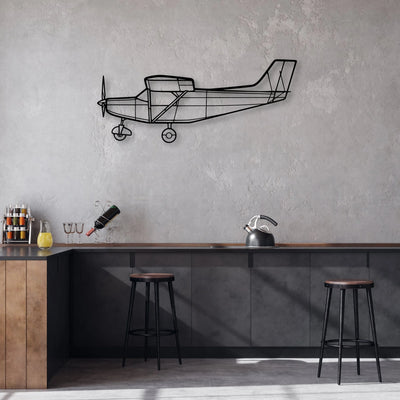 F4U 1A Corsair Classic Aircraft Silhouette Metal Wall Art - Aviation Hangar Decor