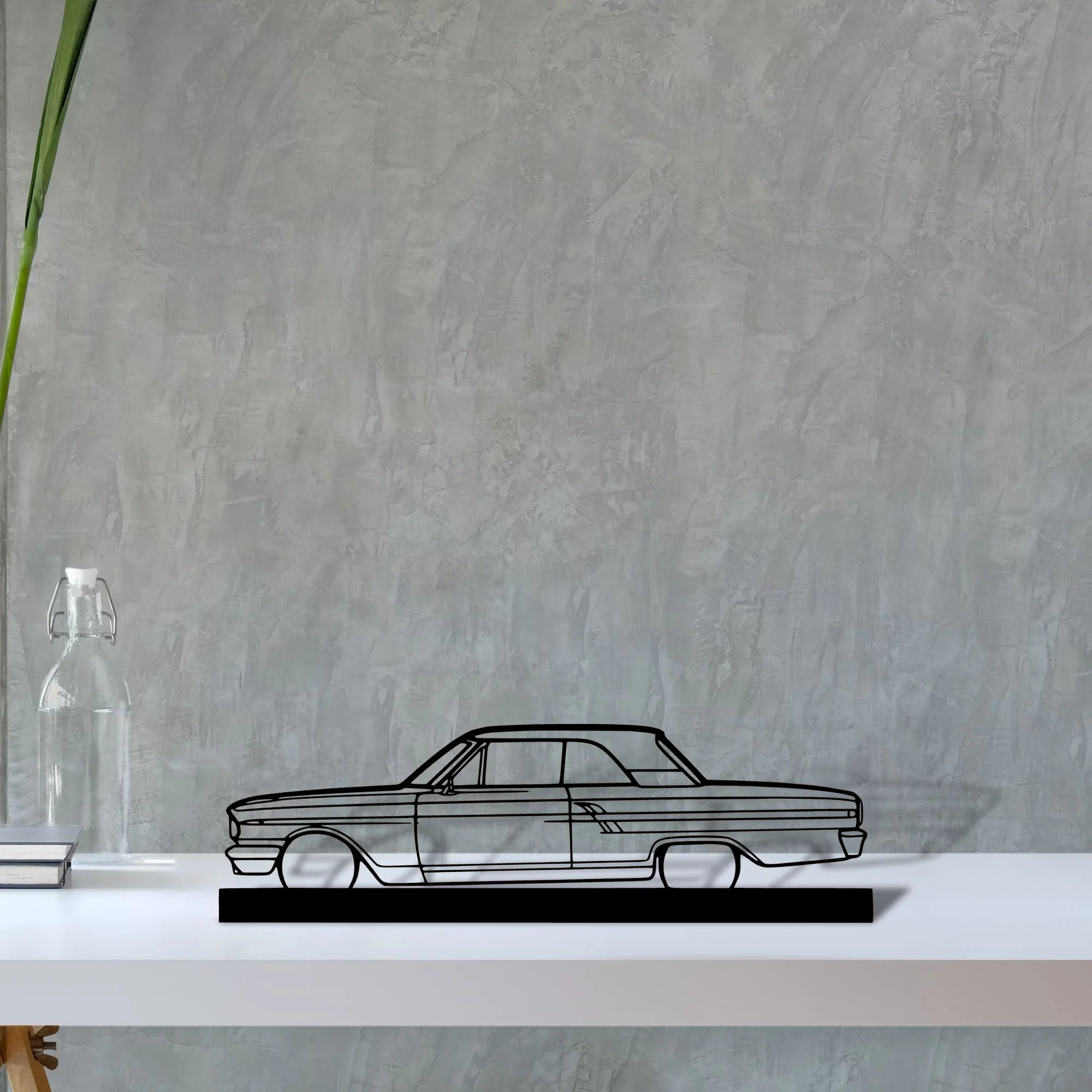 fairlane-coupe-1964 Silhouette Metal Art Stand - Aero Silhouette